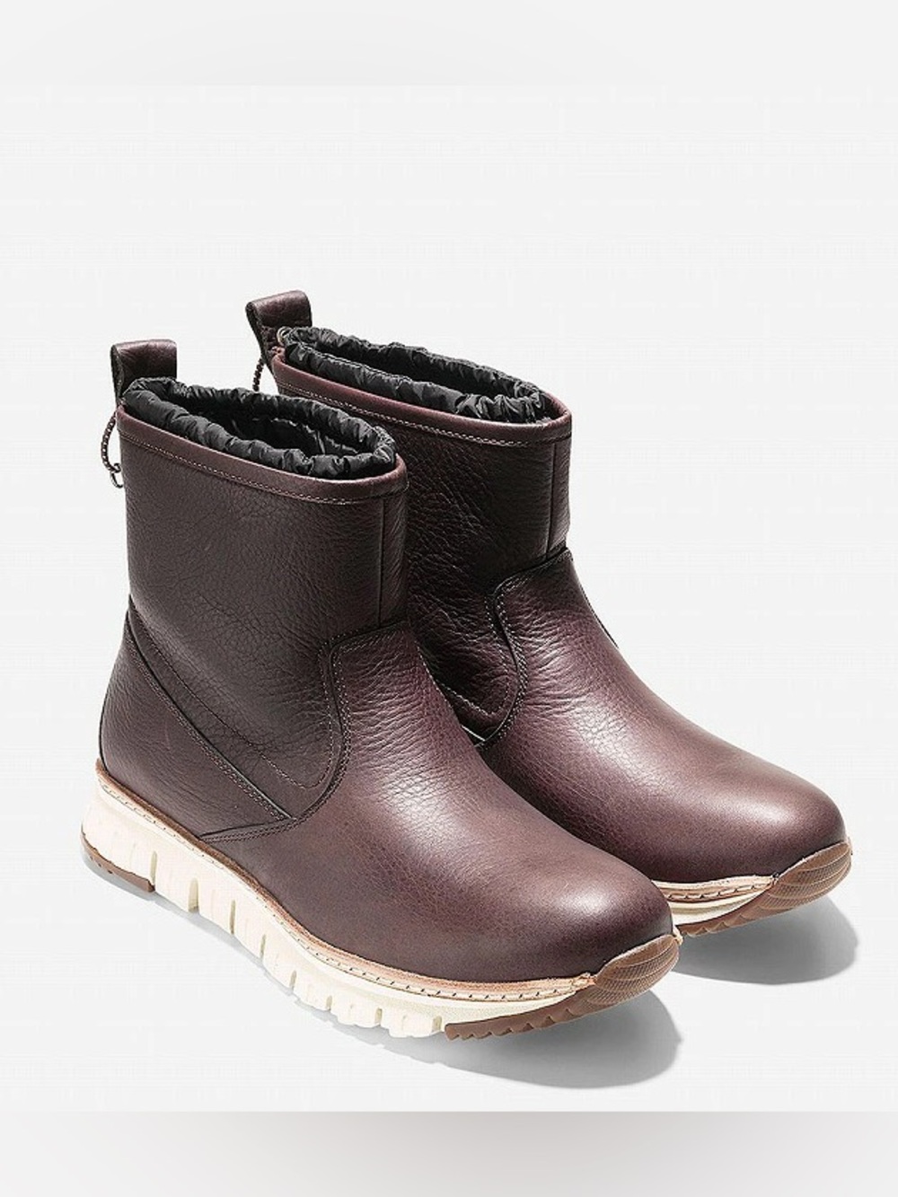 Cole Haan Mens Zerogrand Pull On Waterproof Leather Boot in Chestnut